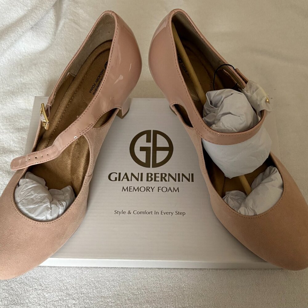 Giani Bernini Velmah Memory Foam Mary Jane Pumps, 11M, Blush